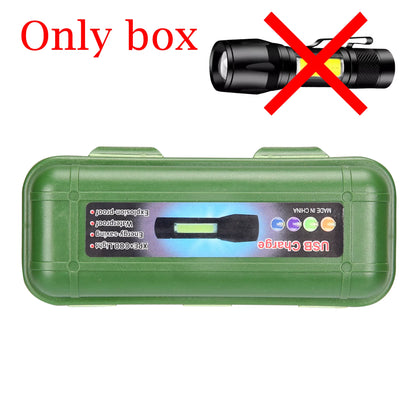 Mini Torch LED Rechargeable Flashlight Portable USB Charging Flashlight High Power Bank Camping Waterproof Long Range Lantern